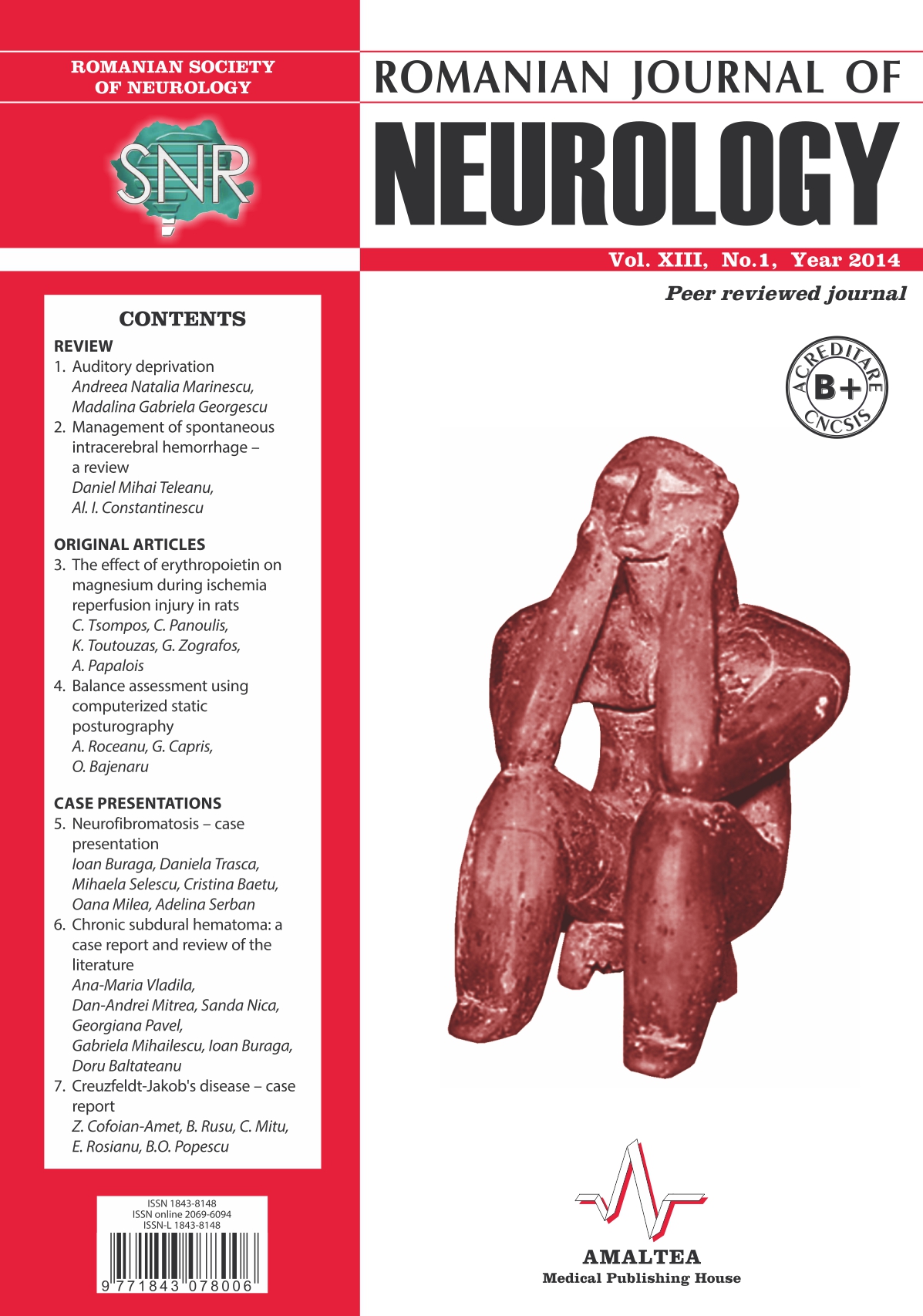 Romanian Journal of Neurology, Volume XIII, No. 1, 2014
