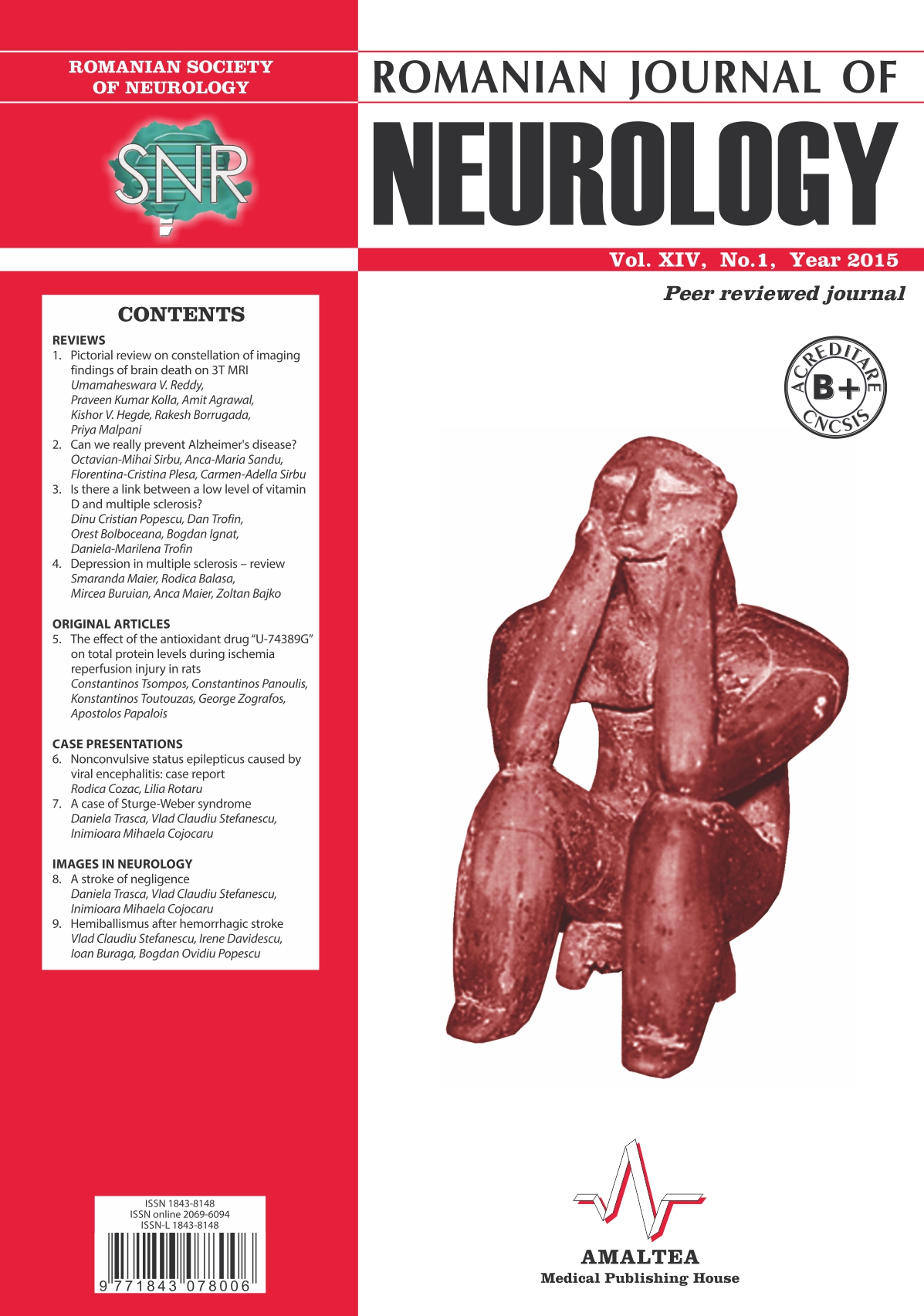 Romanian Journal of Neurology, Volume XIV, No. 1, 2015