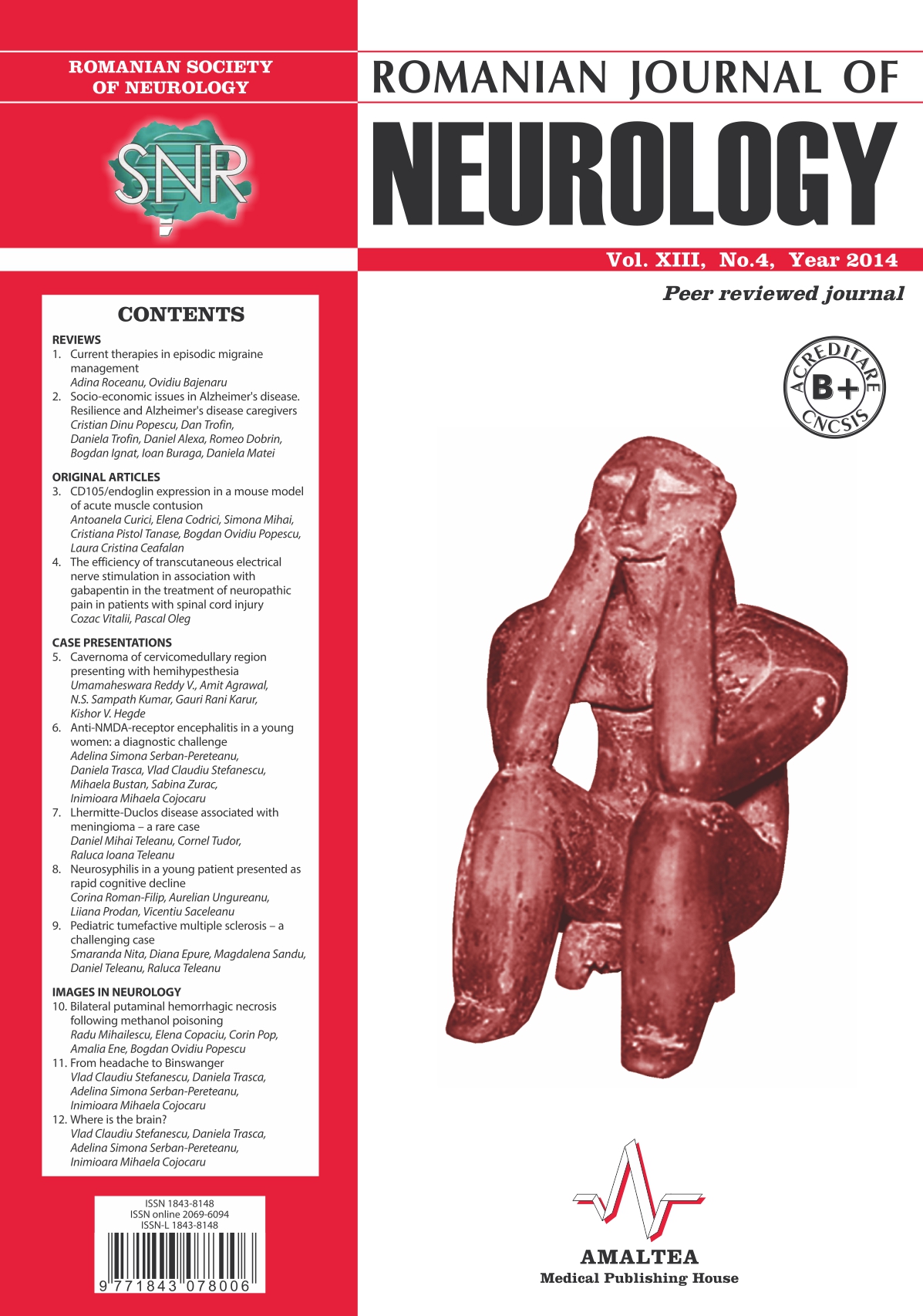 Romanian Journal of Neurology, Volume XIII, No. 4, 2014