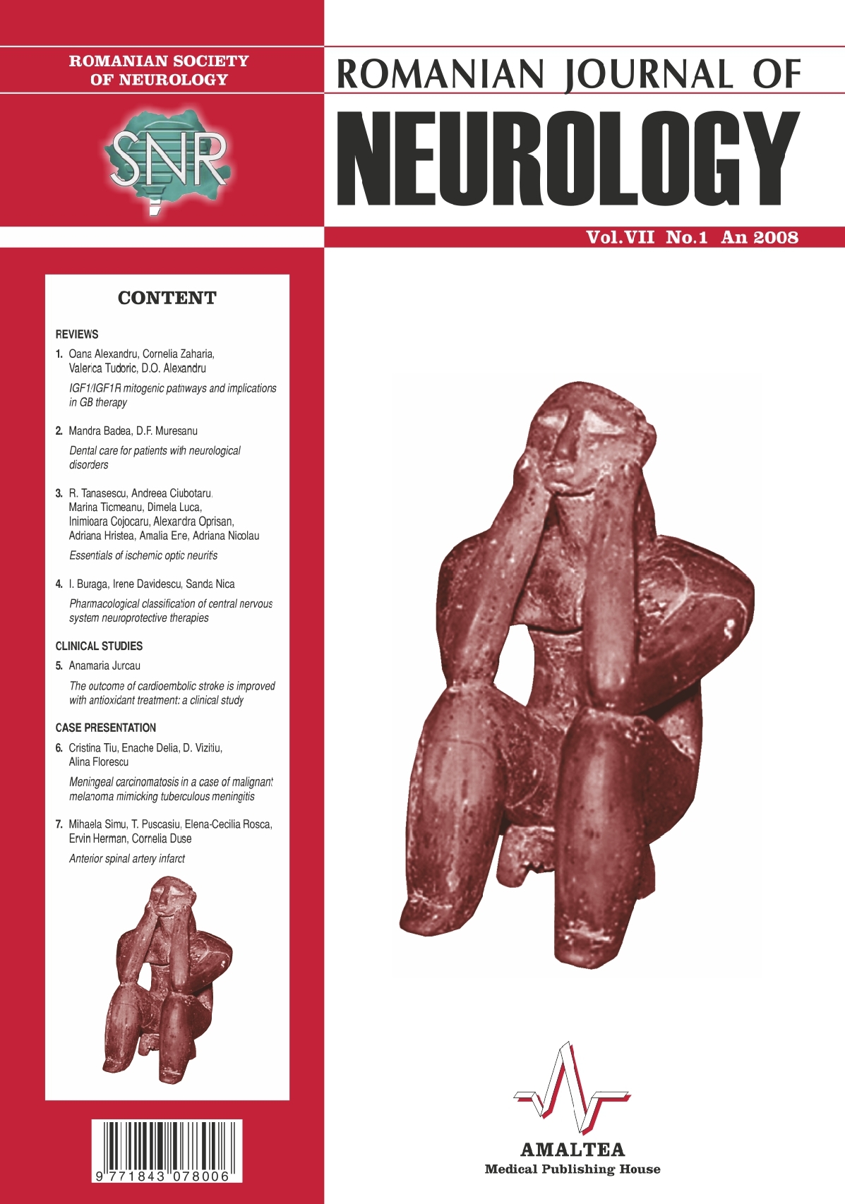 Romanian Journal of Neurology, Volume VII, No. 1, 2008