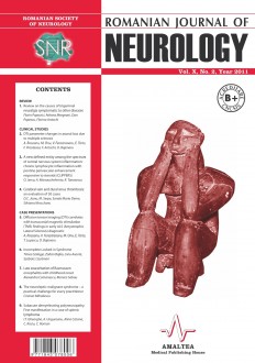 Romanian Journal of Neurology, Volume X, No. 2, 2011