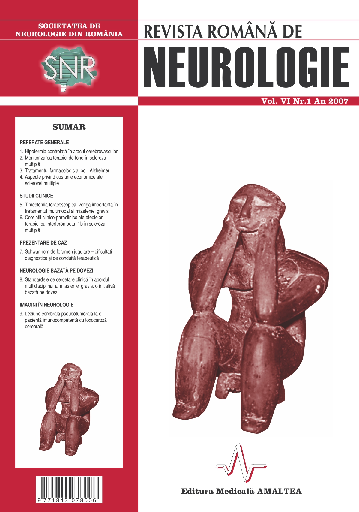 Romanian Journal of Neurology, Volume VI, No. 1, 2007
