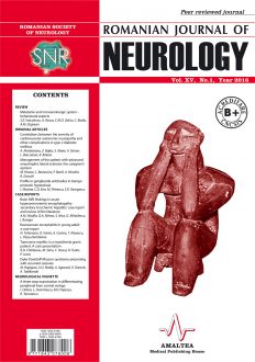 Romanian Journal of Neurology, Volume XV, No. 1, 2016