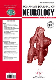 Romanian Journal of Neurology, Volume XV, No. 2, 2016