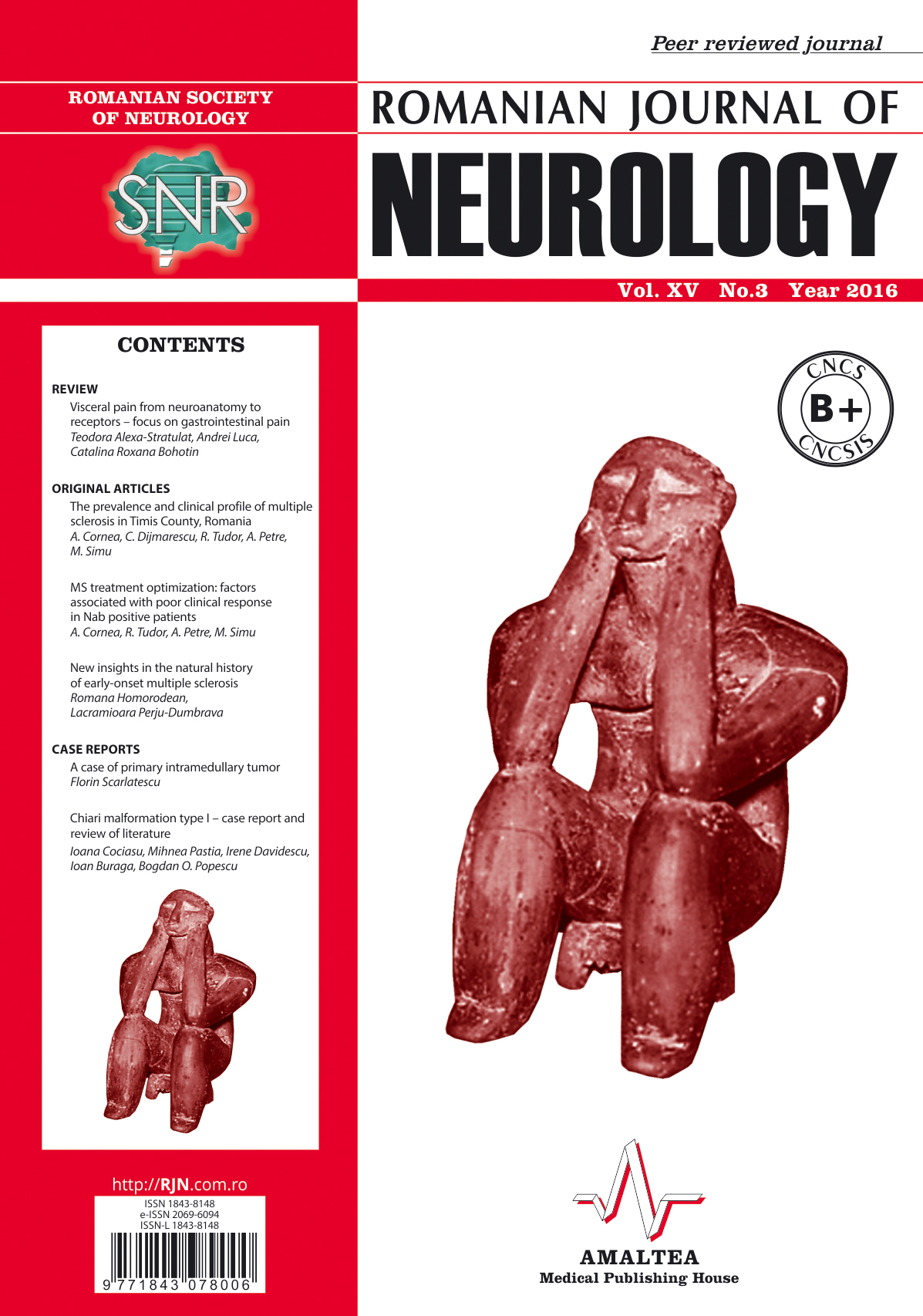 Romanian Journal of Neurology, Volume XV, No. 3, 2016