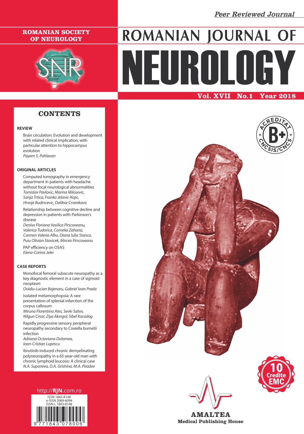 Romanian Journal of Neurology, Volume XVII, No. 1, 2018