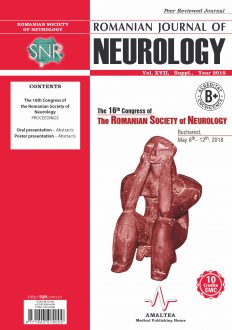 Romanian Journal of Neurology, Volume XVII, Suppl., 2018
