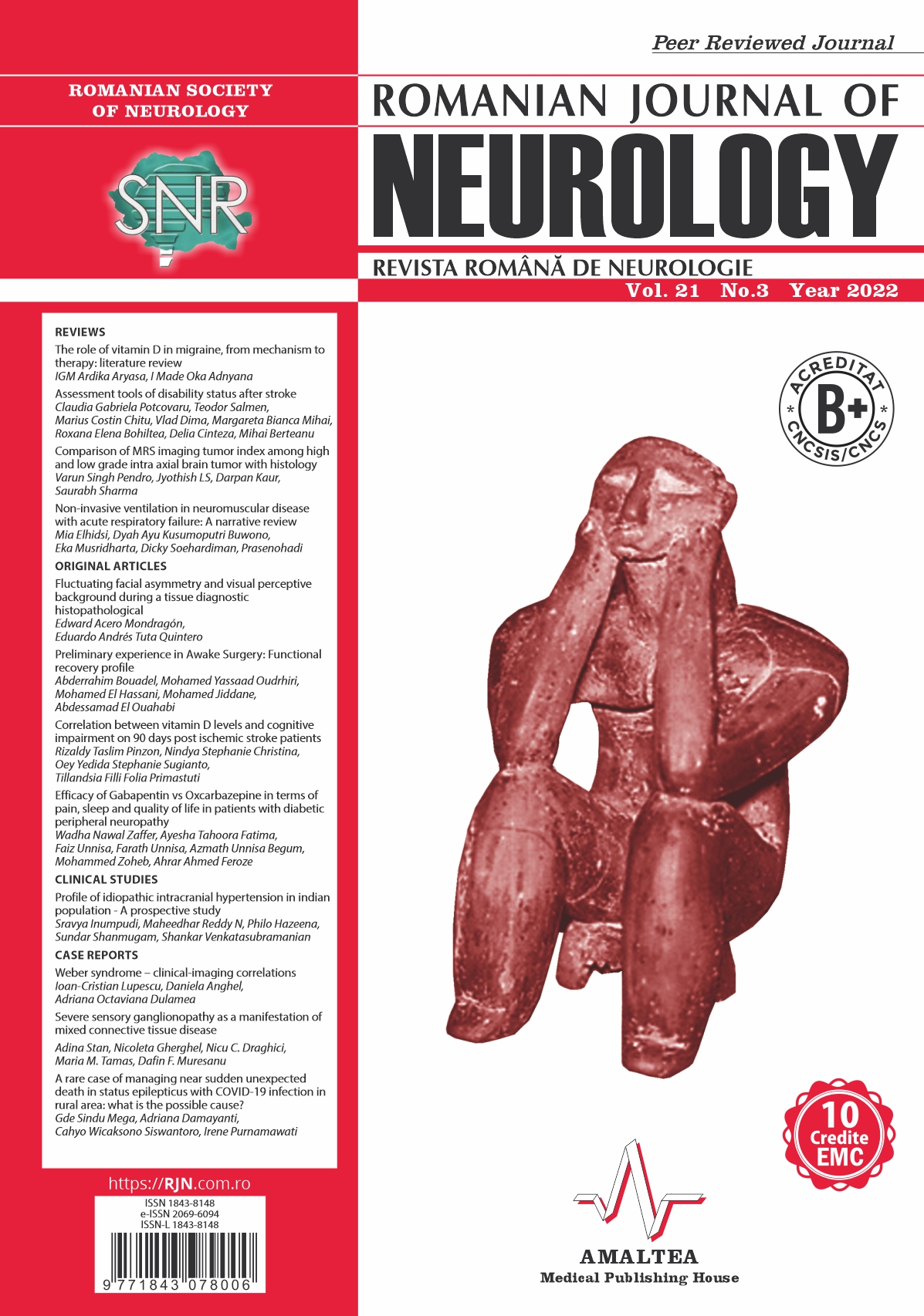 Romanian Journal of Neurology, Volume 21, No. 3, 2022