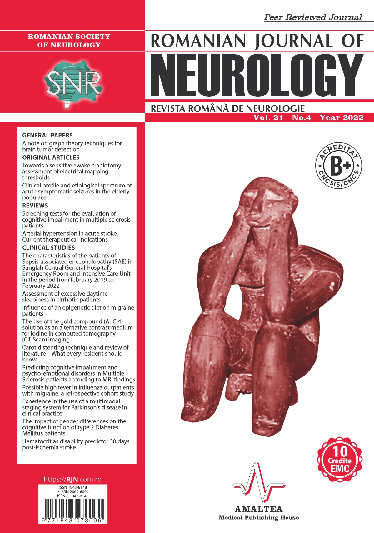Romanian Journal of Neurology, Volume 21, No. 4, 2022
