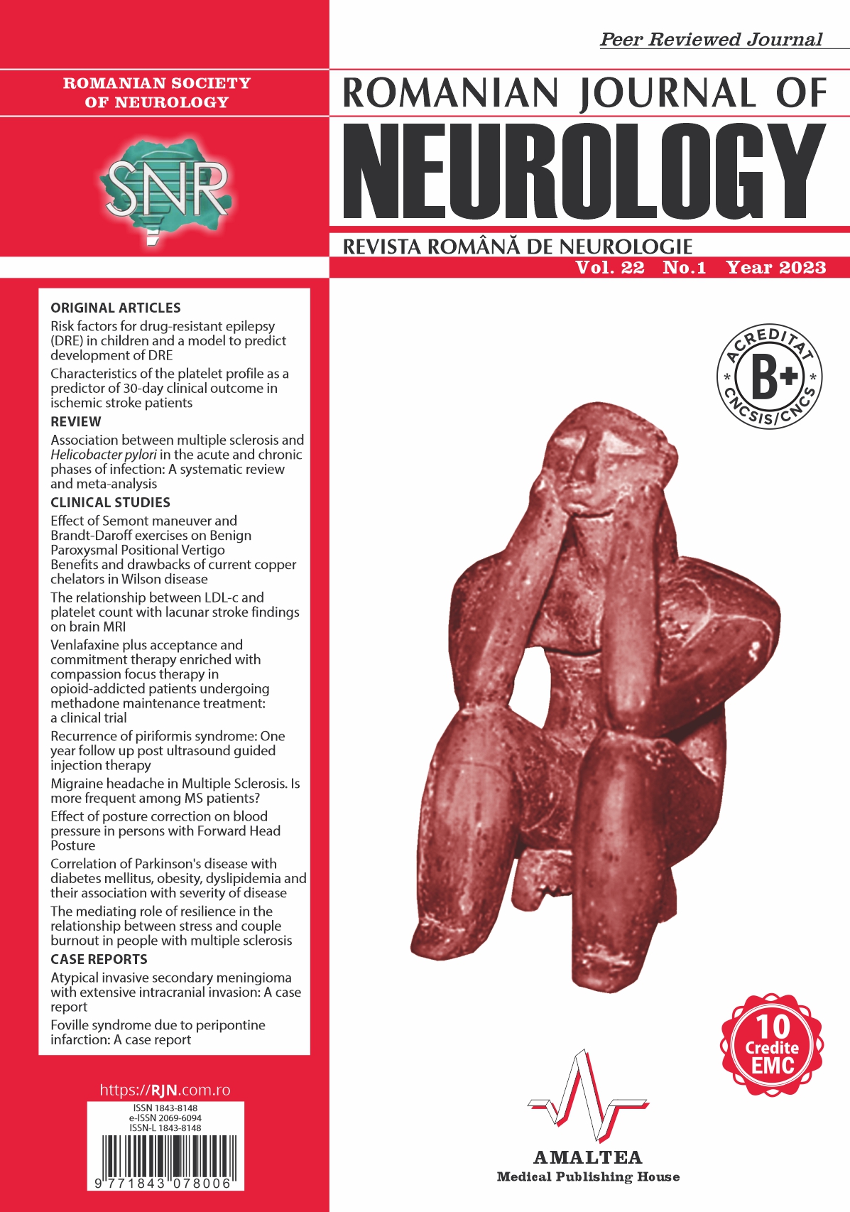 Romanian Journal of Neurology, Volume 22, No. 1, 2023