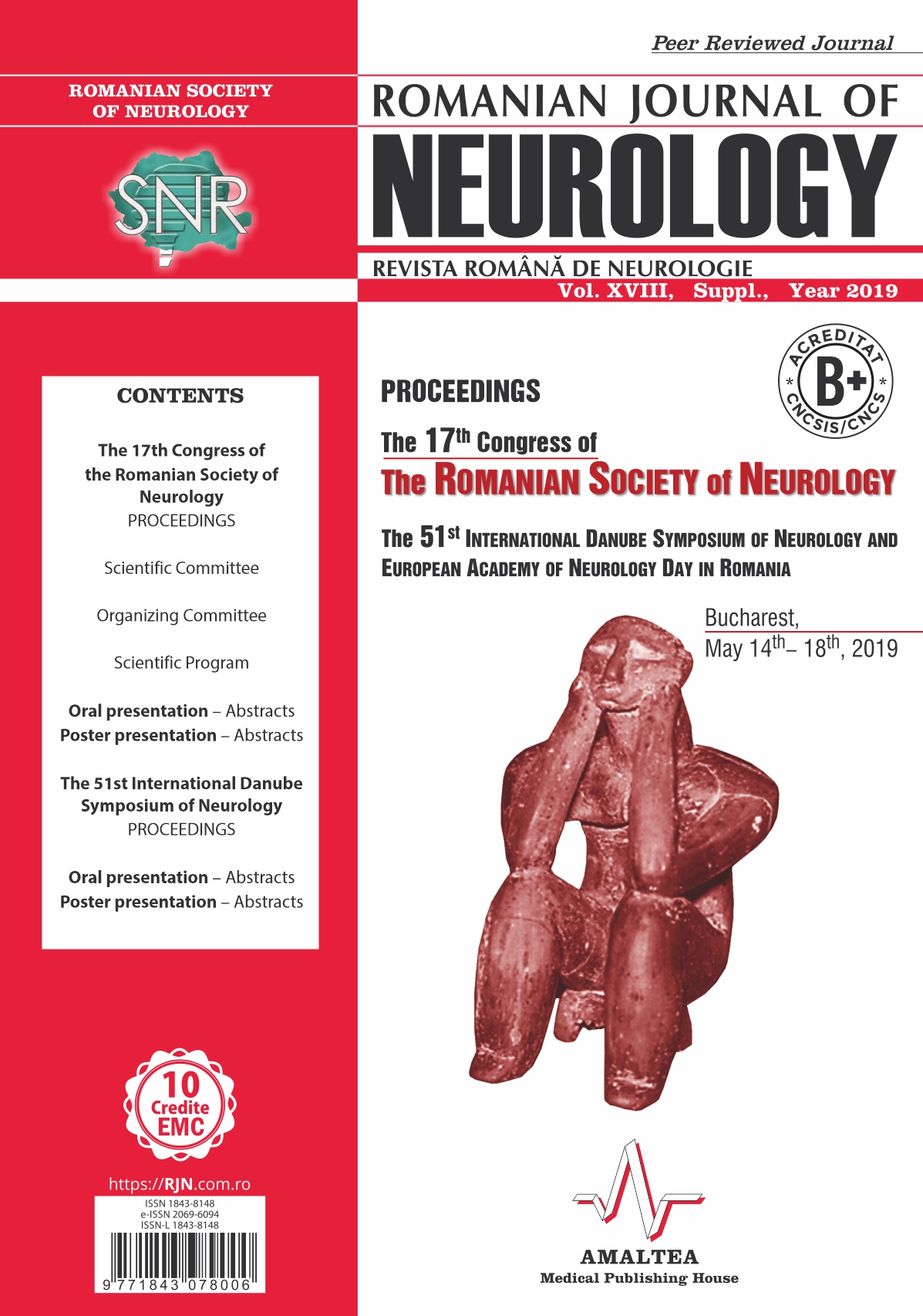 Romanian Journal of Neurology, Volume XVIII, Suppl., 2019