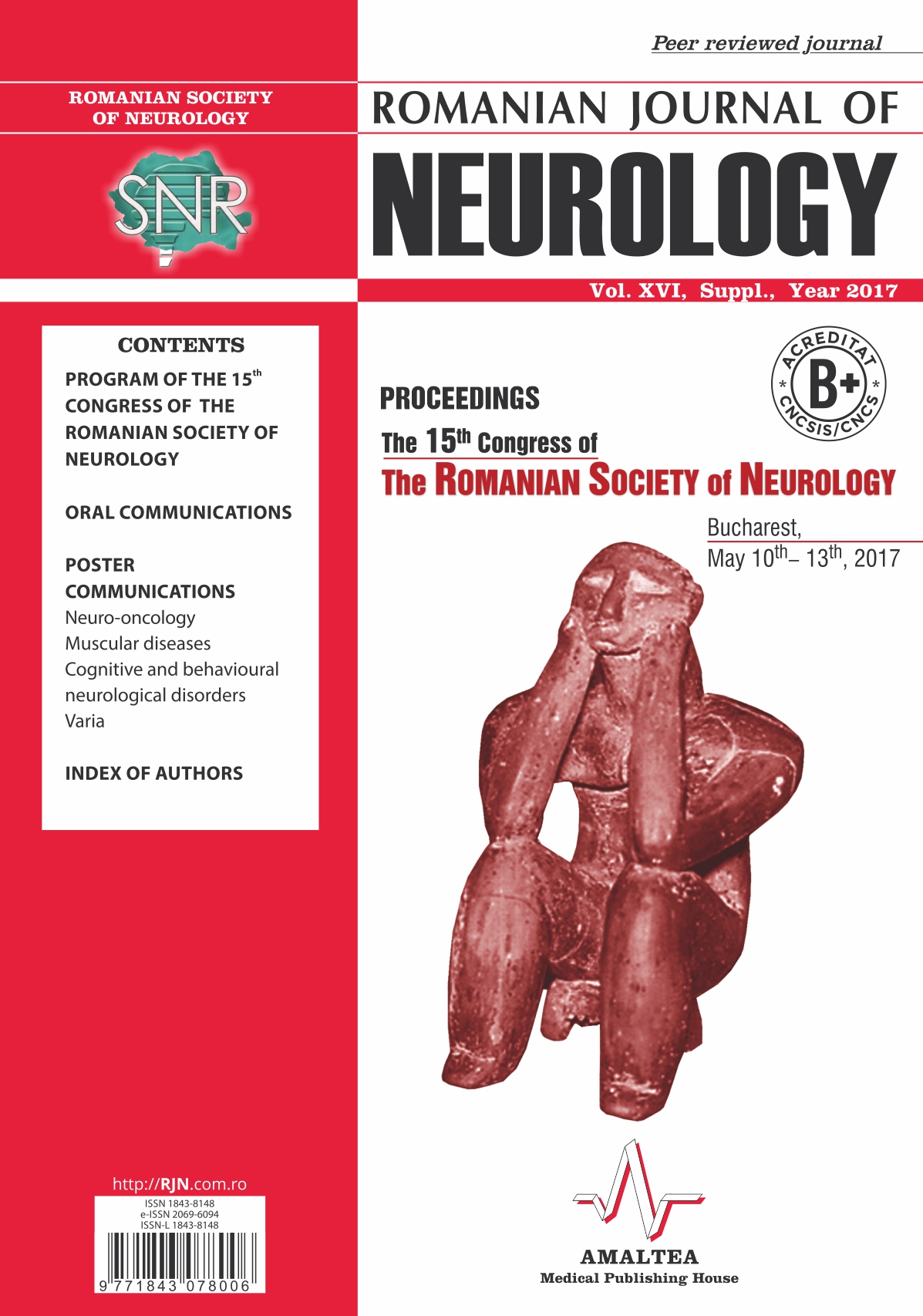 Romanian Journal of Neurology, Volume XVI, Suppl., 2017